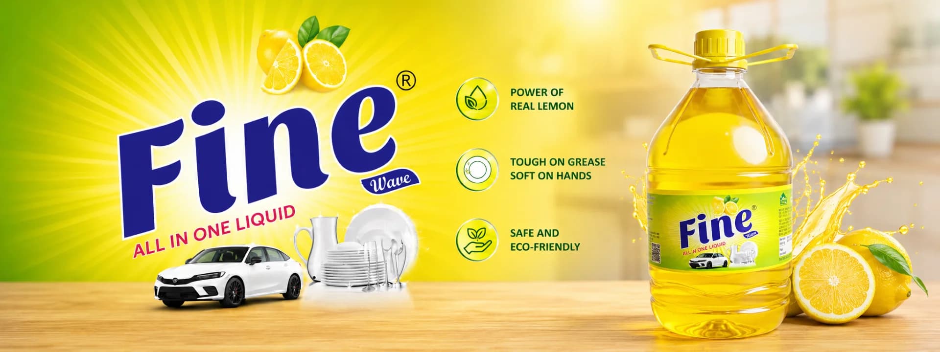 Fine All In One Liquid – Power of Real Lemon